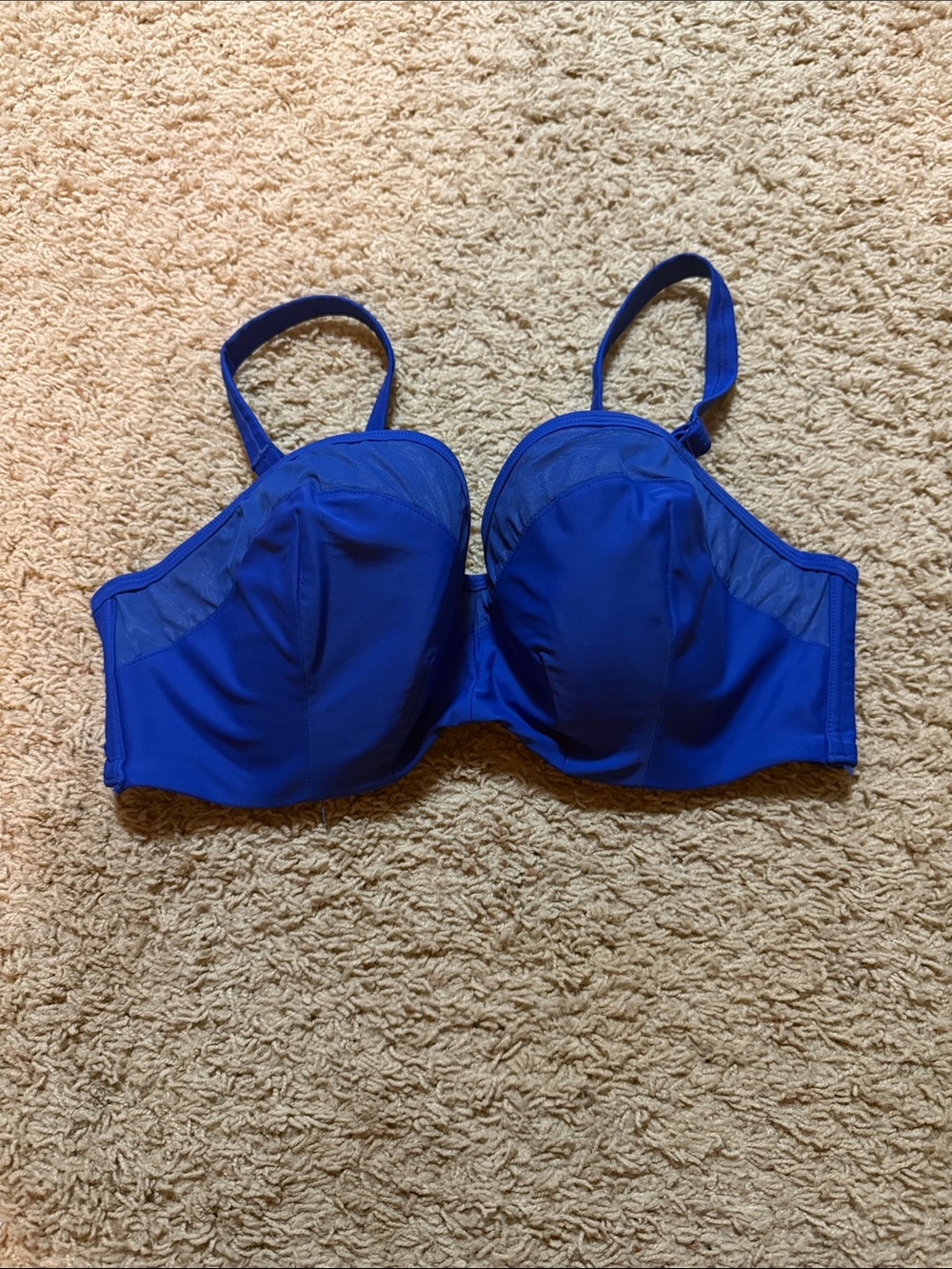 Curvy Kate 38DD Underwire Molded Cup Swim Top in Royal Blue